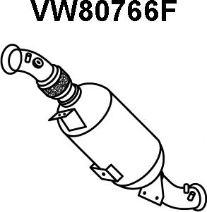 Veneporte VW80766F - Soot / Particulate Filter, exhaust system autospares.lv