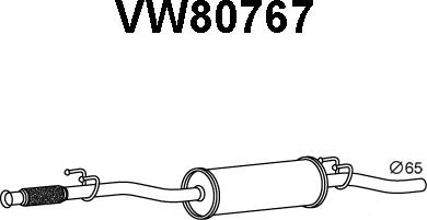 Veneporte VW80767 - Middle Silencer autospares.lv