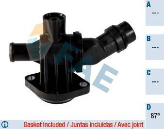 VERNET TH7068.87J - Coolant thermostat / housing autospares.lv