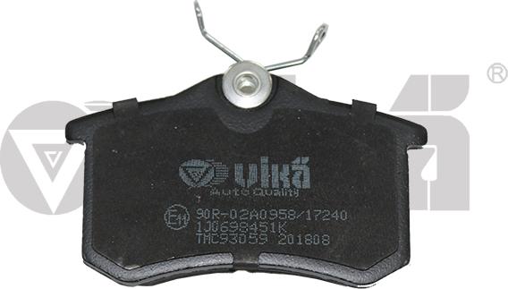 Vika 66980001501 - Brake Pad Set, disc brake autospares.lv