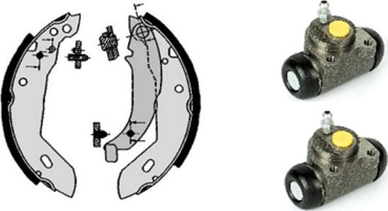 Villar 608.7928 - Brake Shoe Set autospares.lv