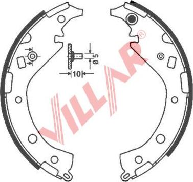 Villar 629.0860 - Brake Shoe Set autospares.lv