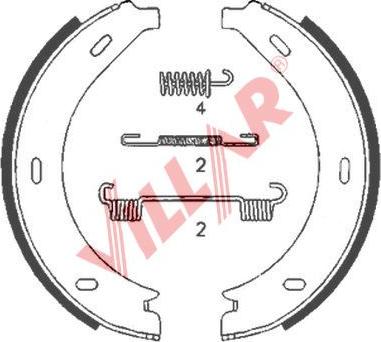 Villar 629.0837 - Brake Shoe Set, parking brake autospares.lv