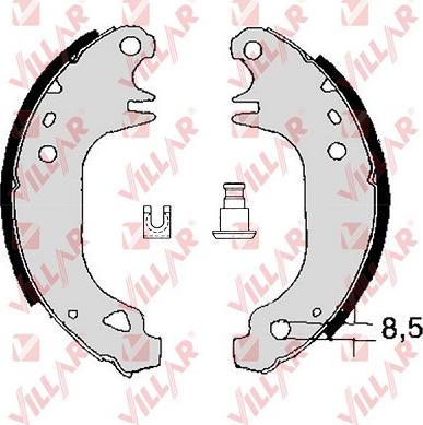 Villar 629.0349 - Brake Shoe Set autospares.lv