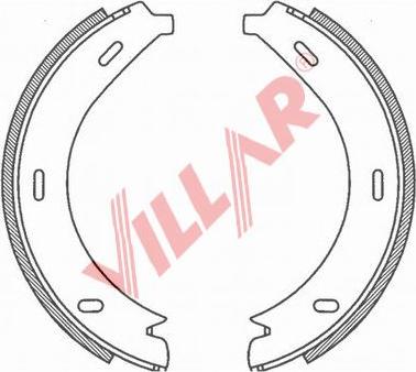 Villar 629.0793 - Brake Shoe Set, parking brake autospares.lv