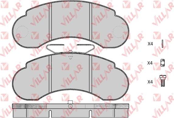 Villar 626.0415 - Brake Pad Set, disc brake autospares.lv