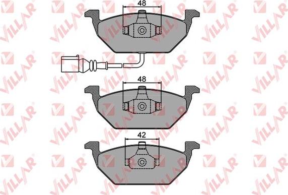 Villar 626.0692 - Brake Pad Set, disc brake autospares.lv