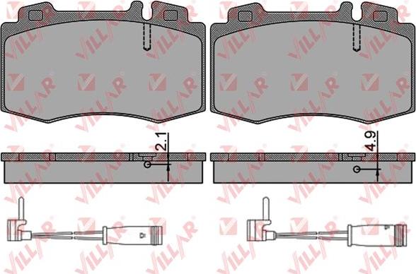 Villar 626.0849A - Brake Pad Set, disc brake autospares.lv