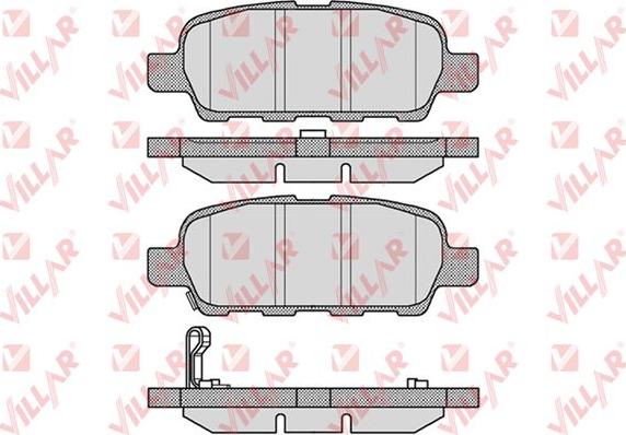 Villar 626.0857 - Brake Pad Set, disc brake autospares.lv