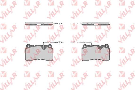 Villar 626.0863 - Brake Pad Set, disc brake autospares.lv