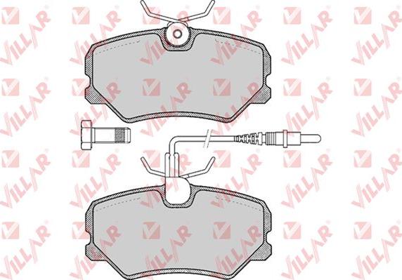 Villar 626.0293 - Brake Pad Set, disc brake autospares.lv