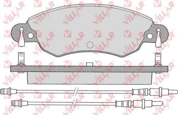 Villar 626.0792 - Brake Pad Set, disc brake autospares.lv