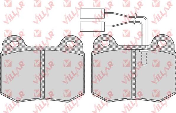 Villar 626.0732 - Brake Pad Set, disc brake autospares.lv