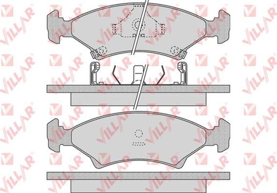 Villar 626.0737 - Brake Pad Set, disc brake autospares.lv