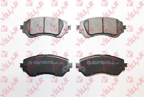 Villar 626.1935 - Brake Pad Set, disc brake autospares.lv