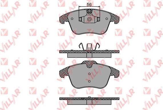 Villar 626.1486 - Brake Pad Set, disc brake autospares.lv