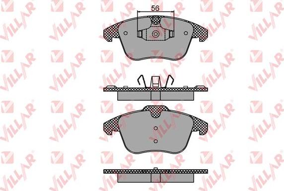 Villar 626.1480 - Brake Pad Set, disc brake autospares.lv