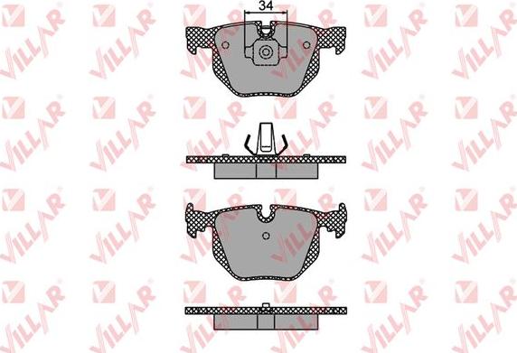 Villar 626.1477 - Brake Pad Set, disc brake autospares.lv