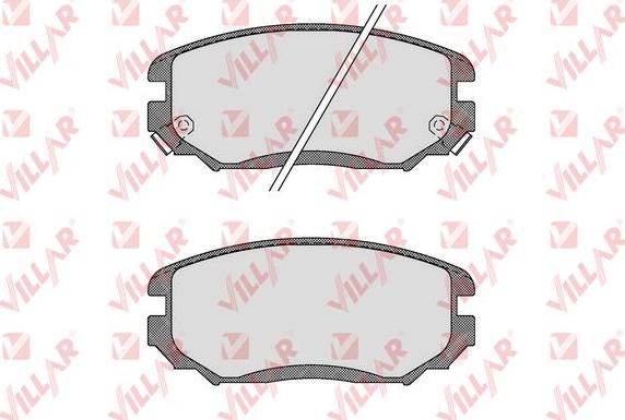 Villar 626.1598 - Brake Pad Set, disc brake autospares.lv