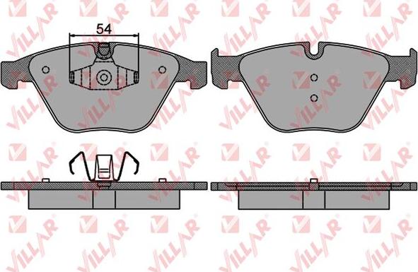 Villar 626.1509 - Brake Pad Set, disc brake autospares.lv