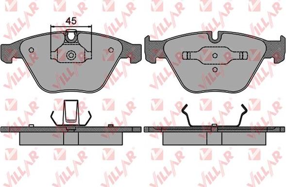 Villar 626.1510 - Brake Pad Set, disc brake autospares.lv