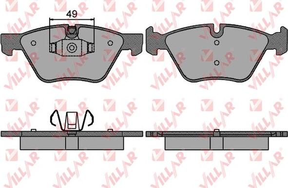 Villar 626.1511 - Brake Pad Set, disc brake autospares.lv