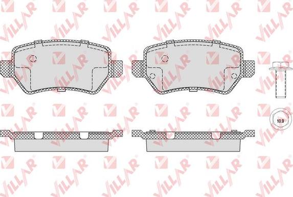 Villar 626.1650 - Brake Pad Set, disc brake autospares.lv