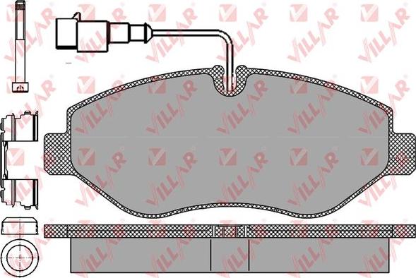 Villar 626.1669 - Brake Pad Set, disc brake autospares.lv