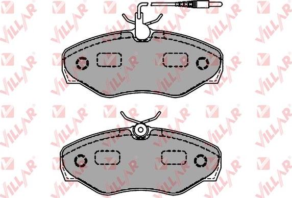 Villar 626.1660 - Brake Pad Set, disc brake autospares.lv