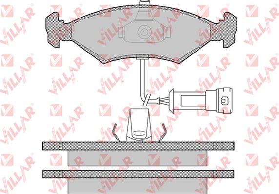 Villar 626.1087 - Brake Pad Set, disc brake autospares.lv