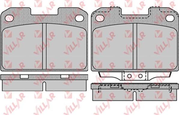 Villar 626.1022 - Brake Pad Set, disc brake autospares.lv