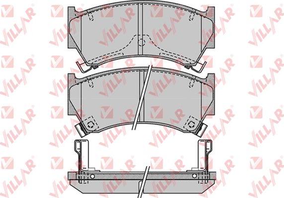 Villar 626.1101 - Brake Pad Set, disc brake autospares.lv