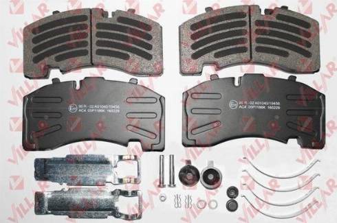 Villar 626.1186K - Brake Pad Set, disc brake autospares.lv