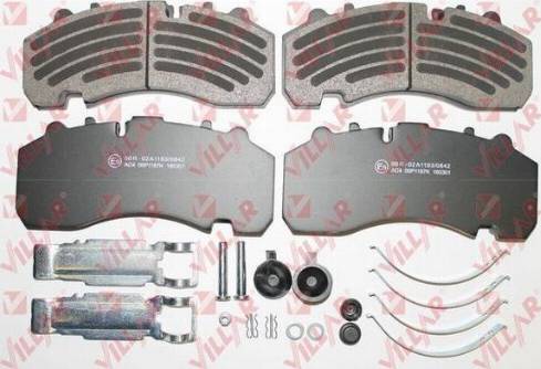 Villar 626.1187K - Brake Pad Set, disc brake autospares.lv