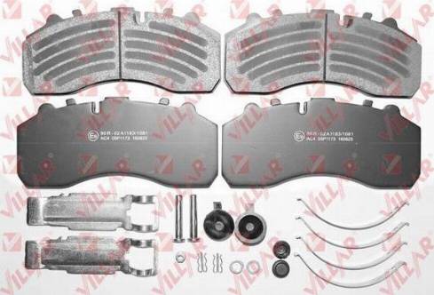 Villar 626.1173K - Brake Pad Set, disc brake autospares.lv