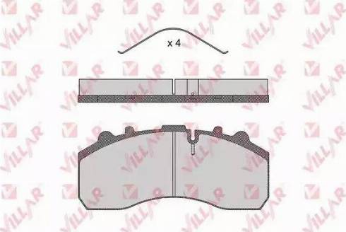 Villar 626.1173 - Brake Pad Set, disc brake autospares.lv