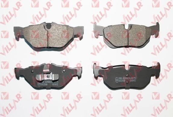 Villar 626.1876 - Brake Pad Set, disc brake autospares.lv