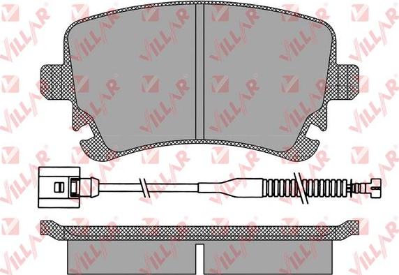 Villar 626.1398A - Brake Pad Set, disc brake autospares.lv