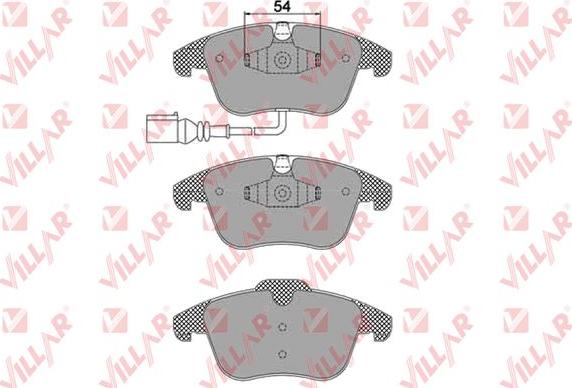 Villar 626.1392 - Brake Pad Set, disc brake autospares.lv