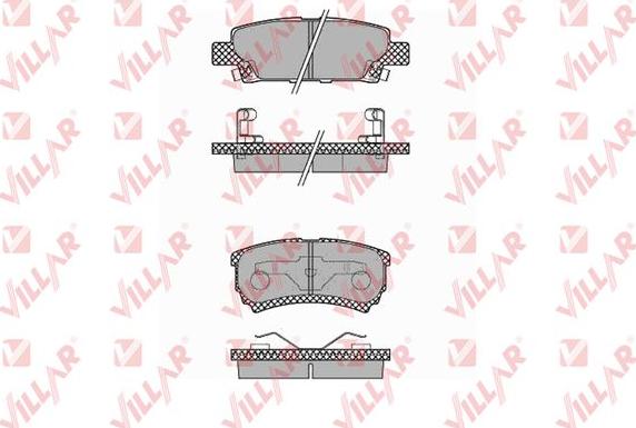 Villar 626.1373 - Brake Pad Set, disc brake autospares.lv