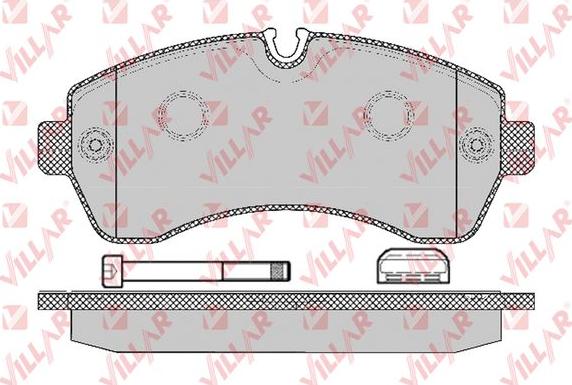 Villar 626.1295K - Brake Pad Set, disc brake autospares.lv