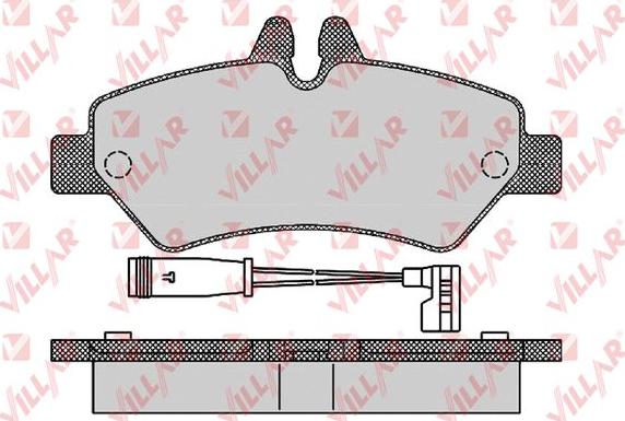 Villar 626.1293 - Brake Pad Set, disc brake autospares.lv