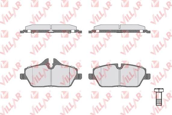 Villar 626.1241 - Brake Pad Set, disc brake autospares.lv