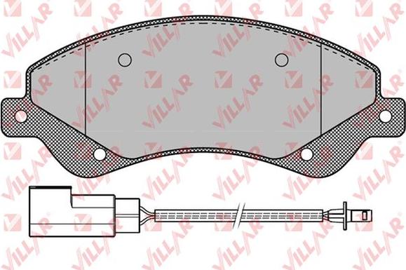 Villar 626.1259 - Brake Pad Set, disc brake autospares.lv