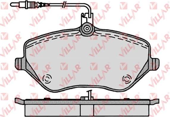 Villar 626.1202 - Brake Pad Set, disc brake autospares.lv