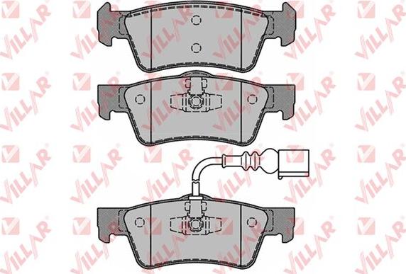 Villar 626.1284 - Brake Pad Set, disc brake autospares.lv