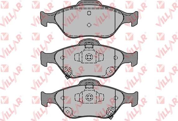 Villar 626.1283 - Brake Pad Set, disc brake autospares.lv