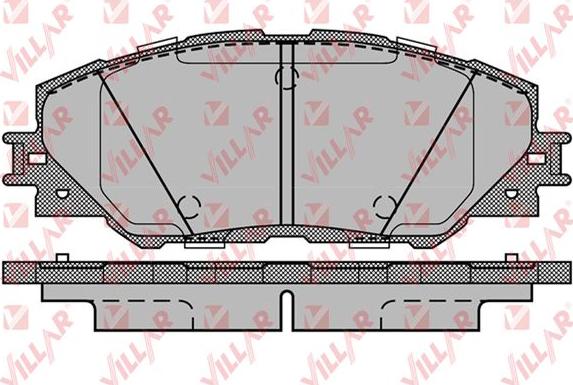 Villar 626.1282 - Brake Pad Set, disc brake autospares.lv