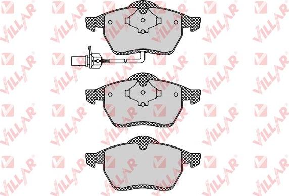 Villar 626.1238 - Brake Pad Set, disc brake autospares.lv