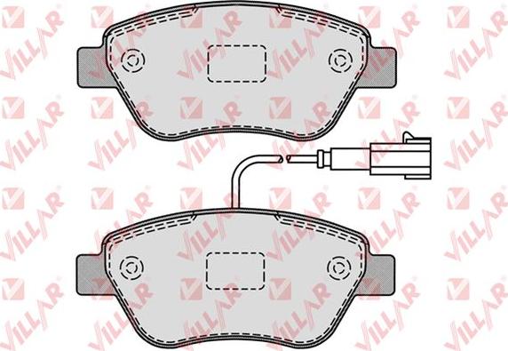 Villar 626.1225 - Brake Pad Set, disc brake autospares.lv